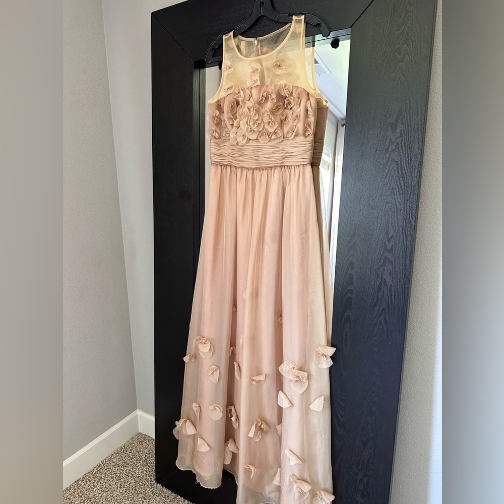 JSCOLLECTION beautiful long dress, champagne color size-Small or medium